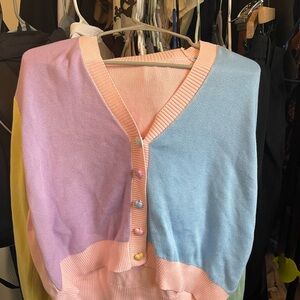 NWT Blackmilk Colorful Pastel Cardigan